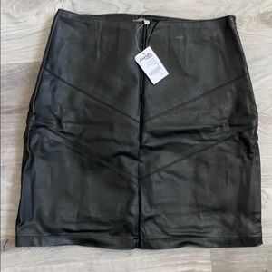 Black leather skirt